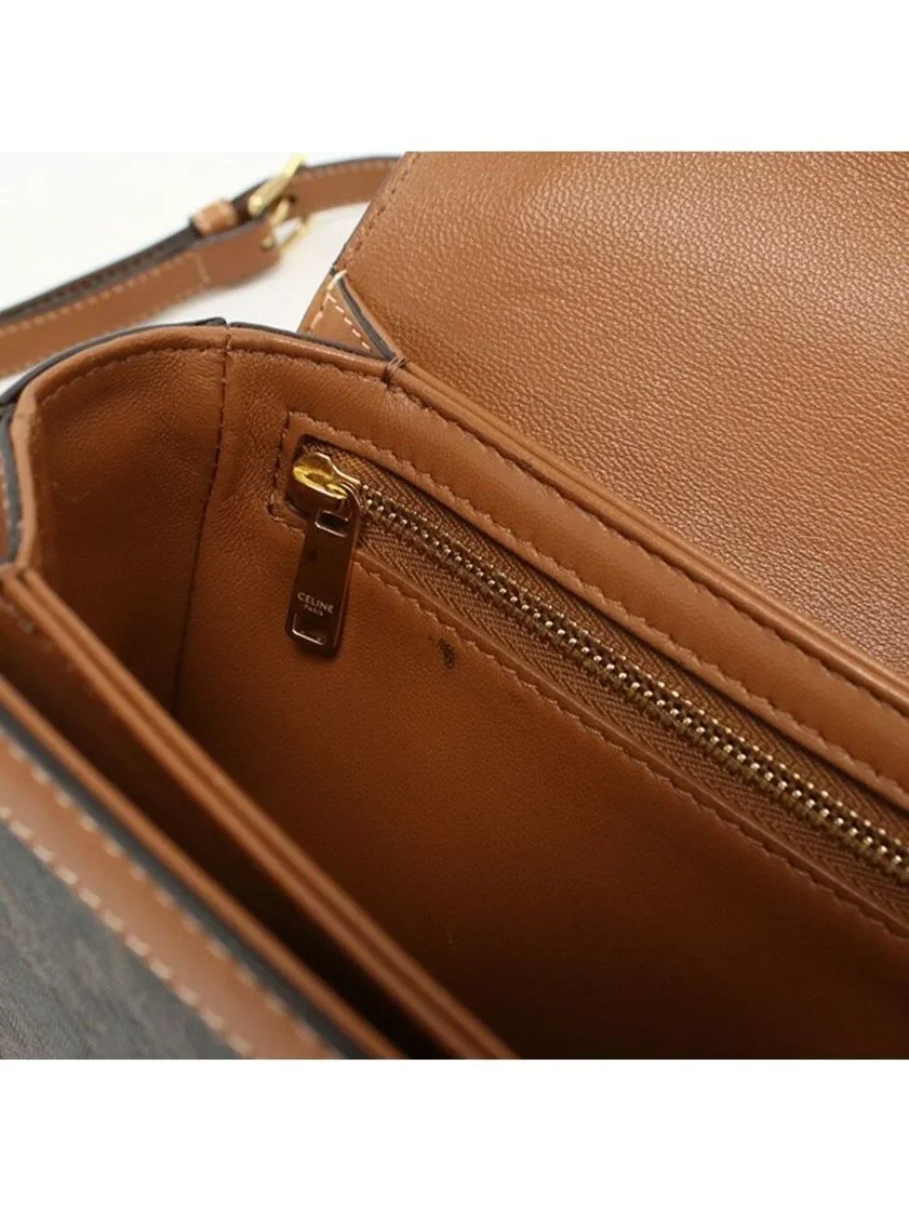 Celine Triomphe Canvas Crossbody Shoulder Bag Calf - Picture 4 of 9